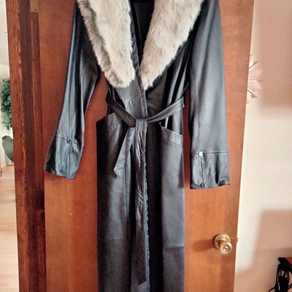Newport News "Genuine" Leather Coat